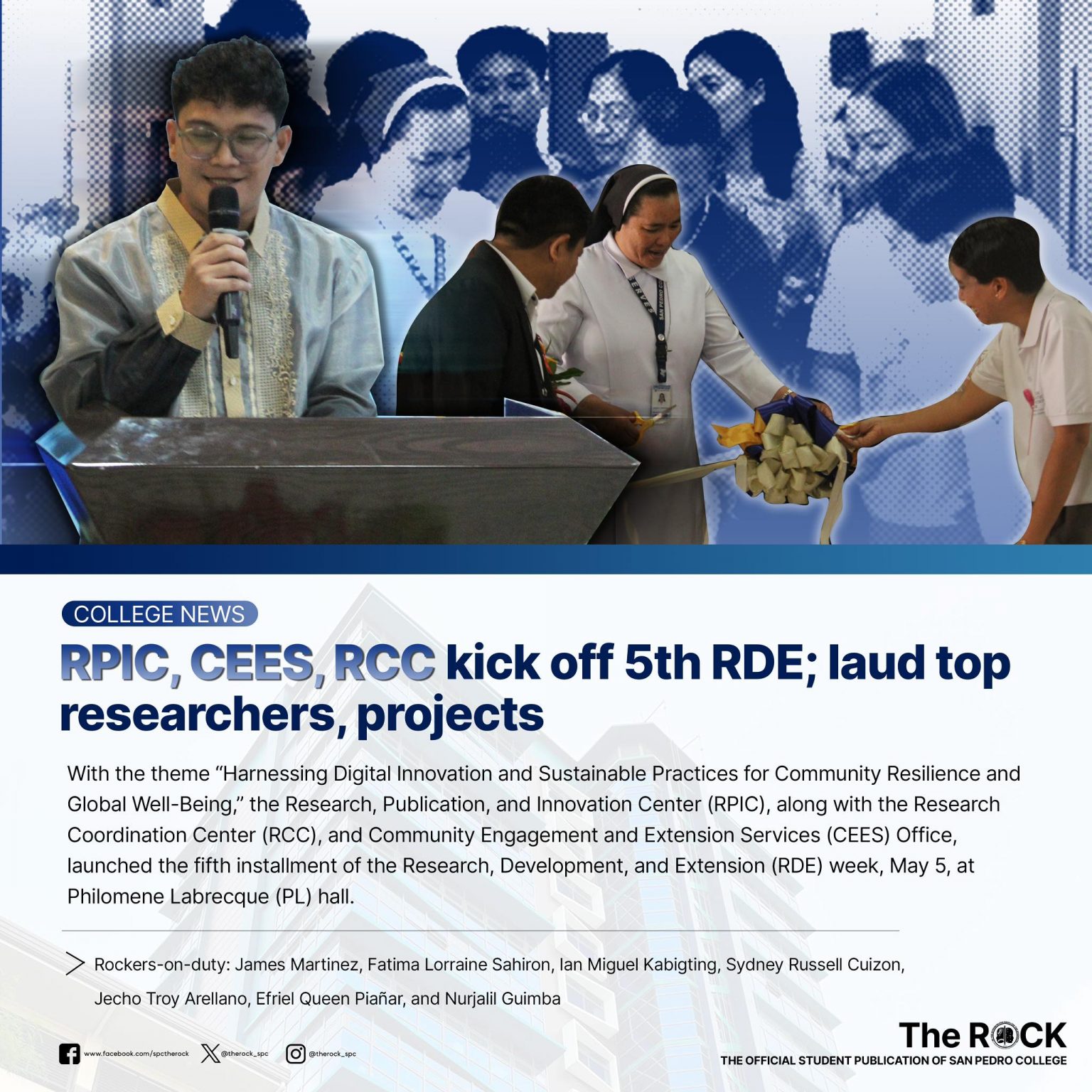 RPIC, CEES, RCC KICK OFF 5TH RDE; LAUD TOP RESEARCHERS, PROJECTS - San ...