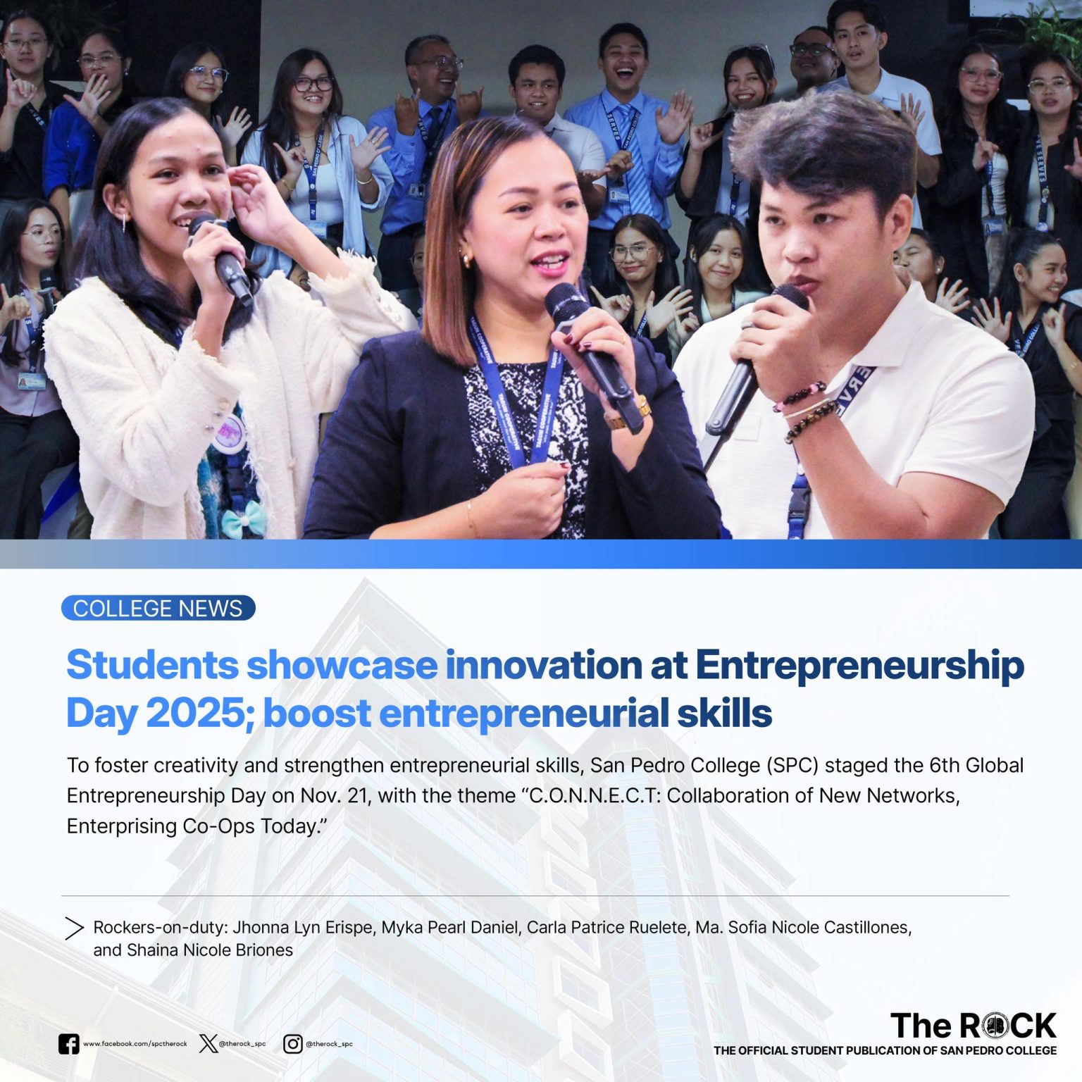 STUDENTS SHOWCASE INNOVATION AT ENTREPRENEURSHIP DAY 2025; BOOST ...