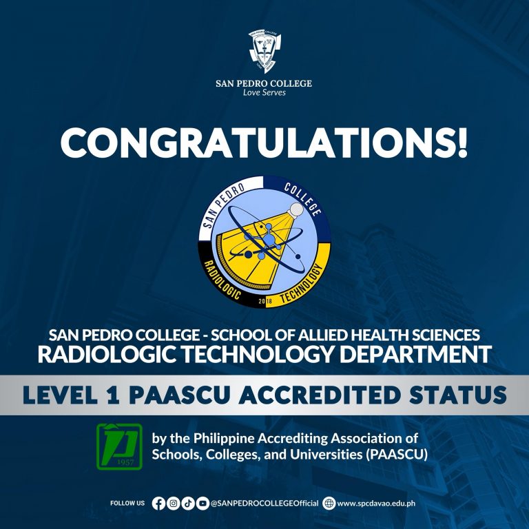 LEVEL I PAASCU ACCREDITED STATUS FOR THE RADIOLOGIC TECHNOLOGY ...
